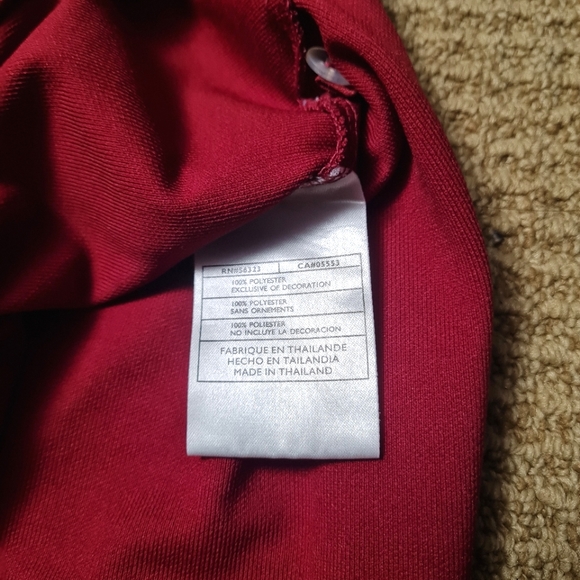 Nike Golf Mens Polo Shirt Fit Dry Sport Red Pro Size L - Picture 10 of 14